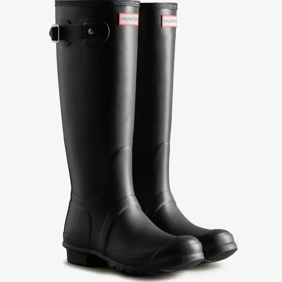 Hunter Shoes - WOMENS PRELOVED HUNTER RAIN BLACK BOOTS SIZE 9